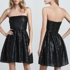 Shoshanna Leather Sequin Party Dress Size 4